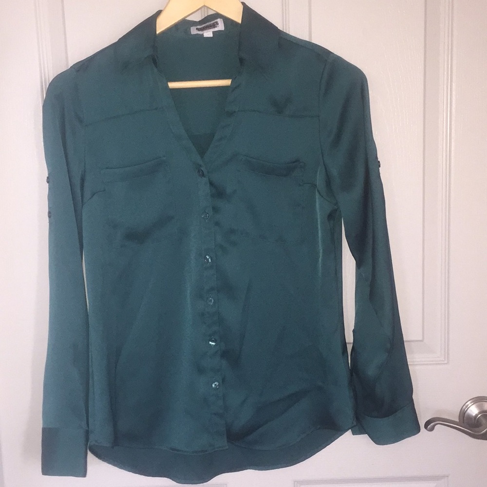Express Button up Polyester Dress Shirt